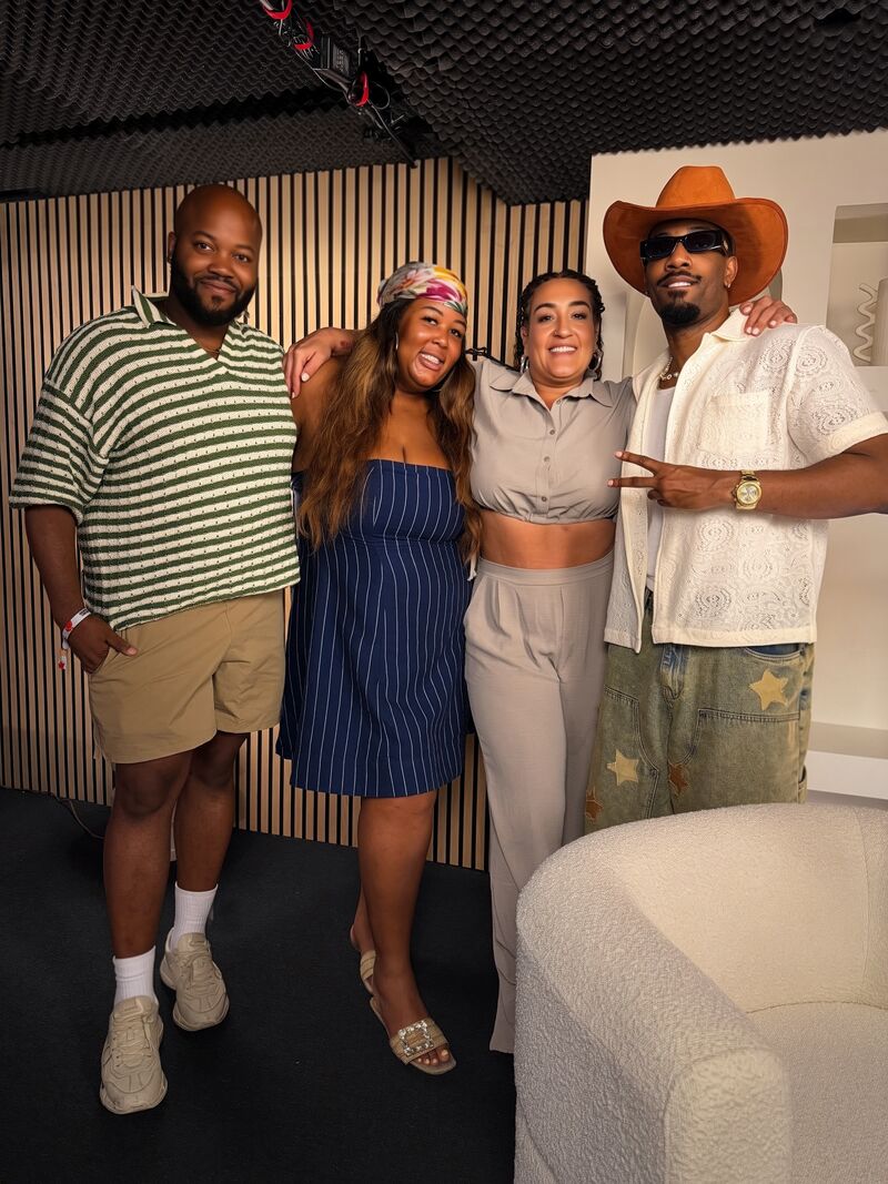 Randa Quraan with Socially Loved podcast guests in Cannes
