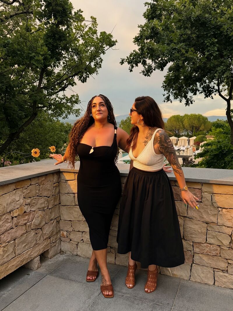 Randa Quraan and Sara Navarro at the Club Ichi retreat near Cannes