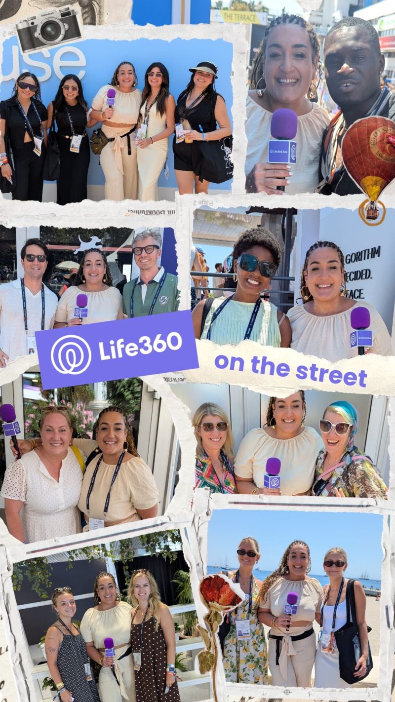 Randa Quraan interviewing people for Life360 at Cannes Lions