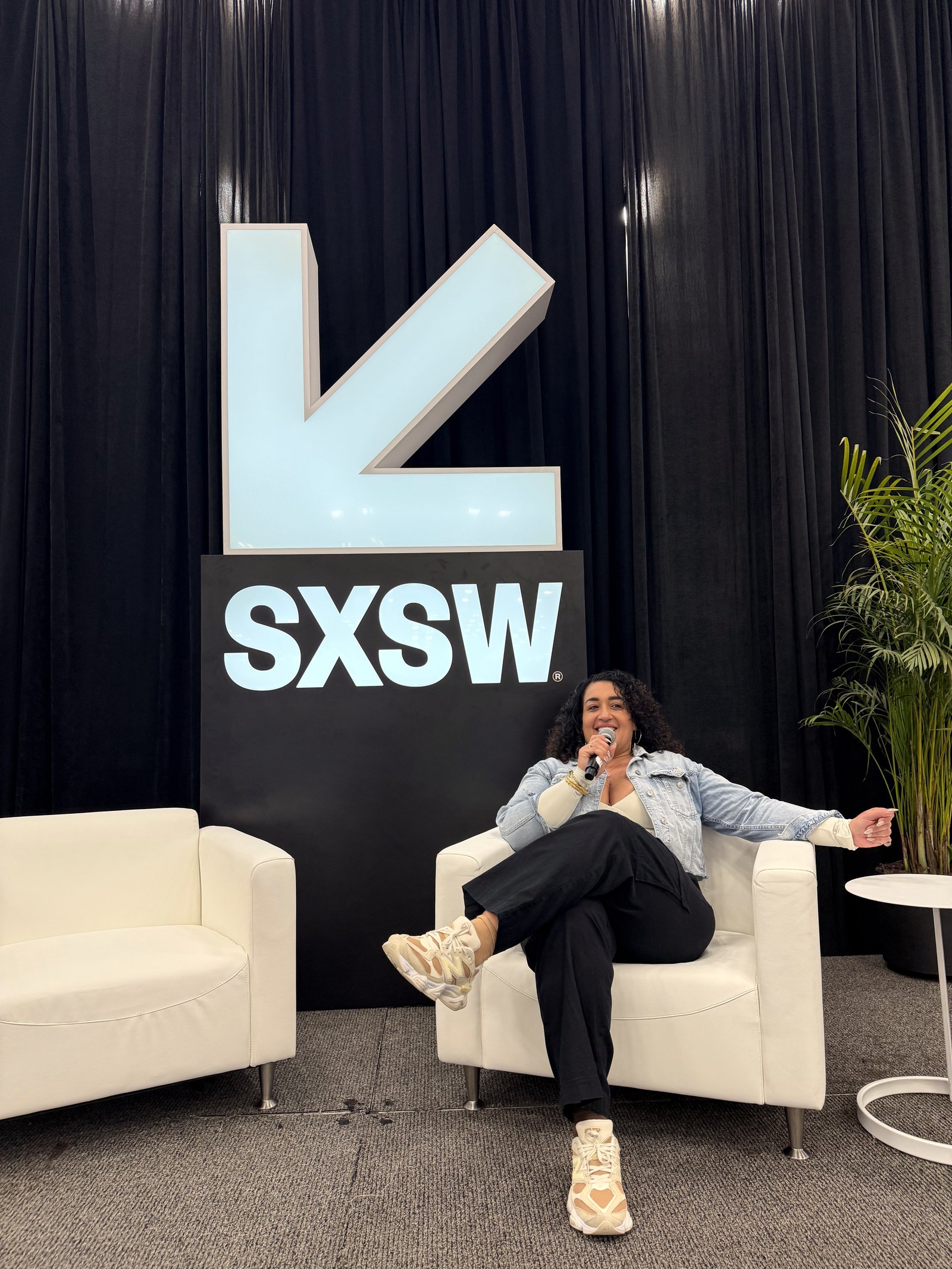 Randa Quraan on stage at SXSW 2025 in Austin