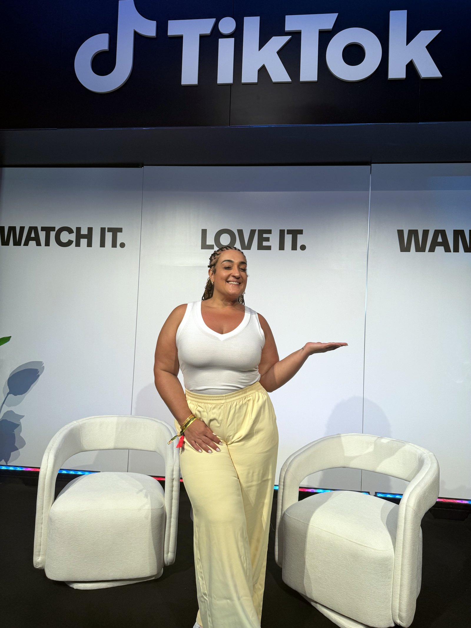 Randa Quraan on the TikTok stage at Cannes Lions 2026