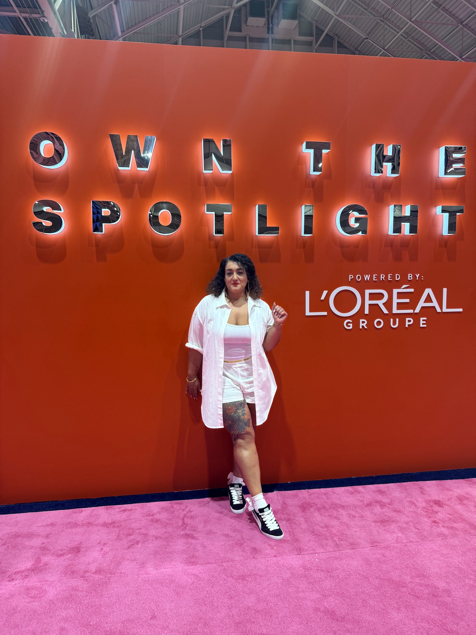 Randa Quraan on the pink carpet at Essence Festival, New Orleans