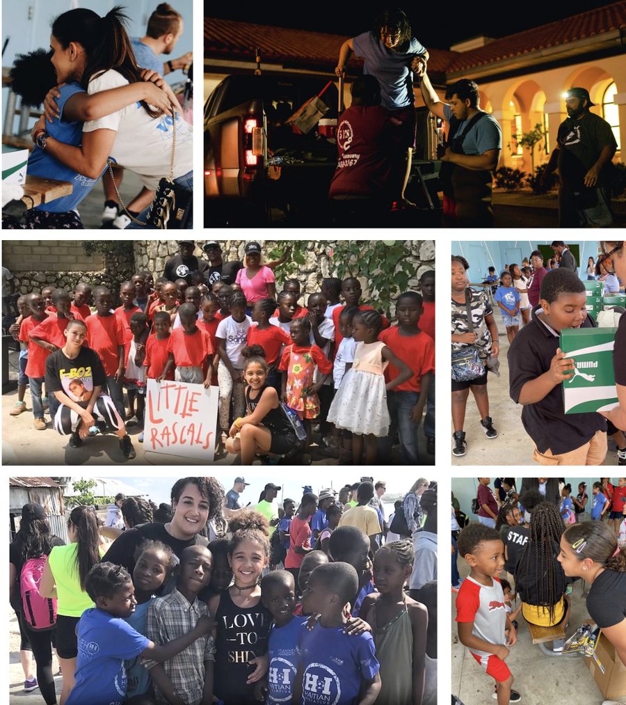 Socially Loud community work: kids and creators, single mother sponsorships, Thanksgiving meals in Miami, Girls Club at Osleen's middle school