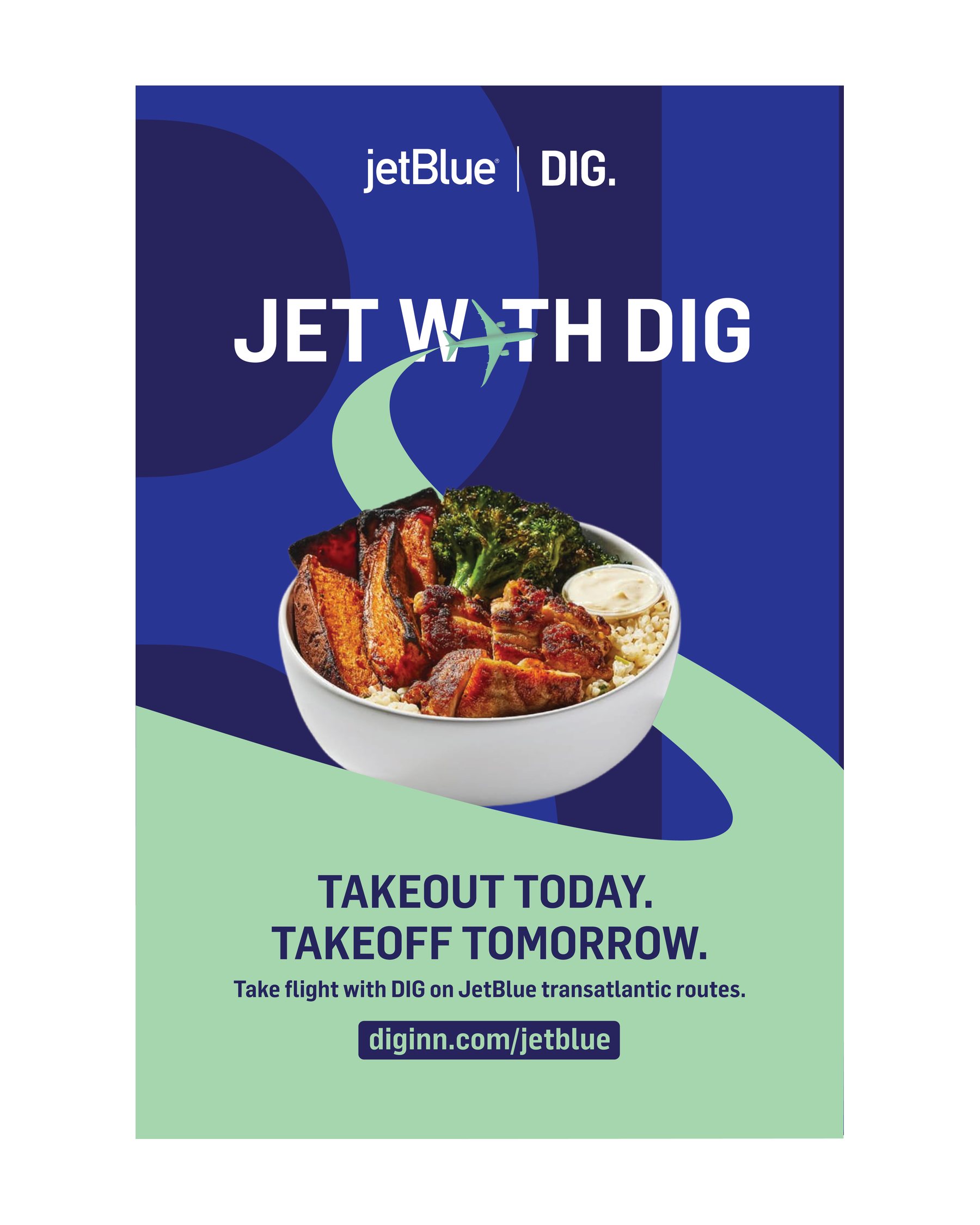 DIG x JetBlue A-frame, Jet with DIG