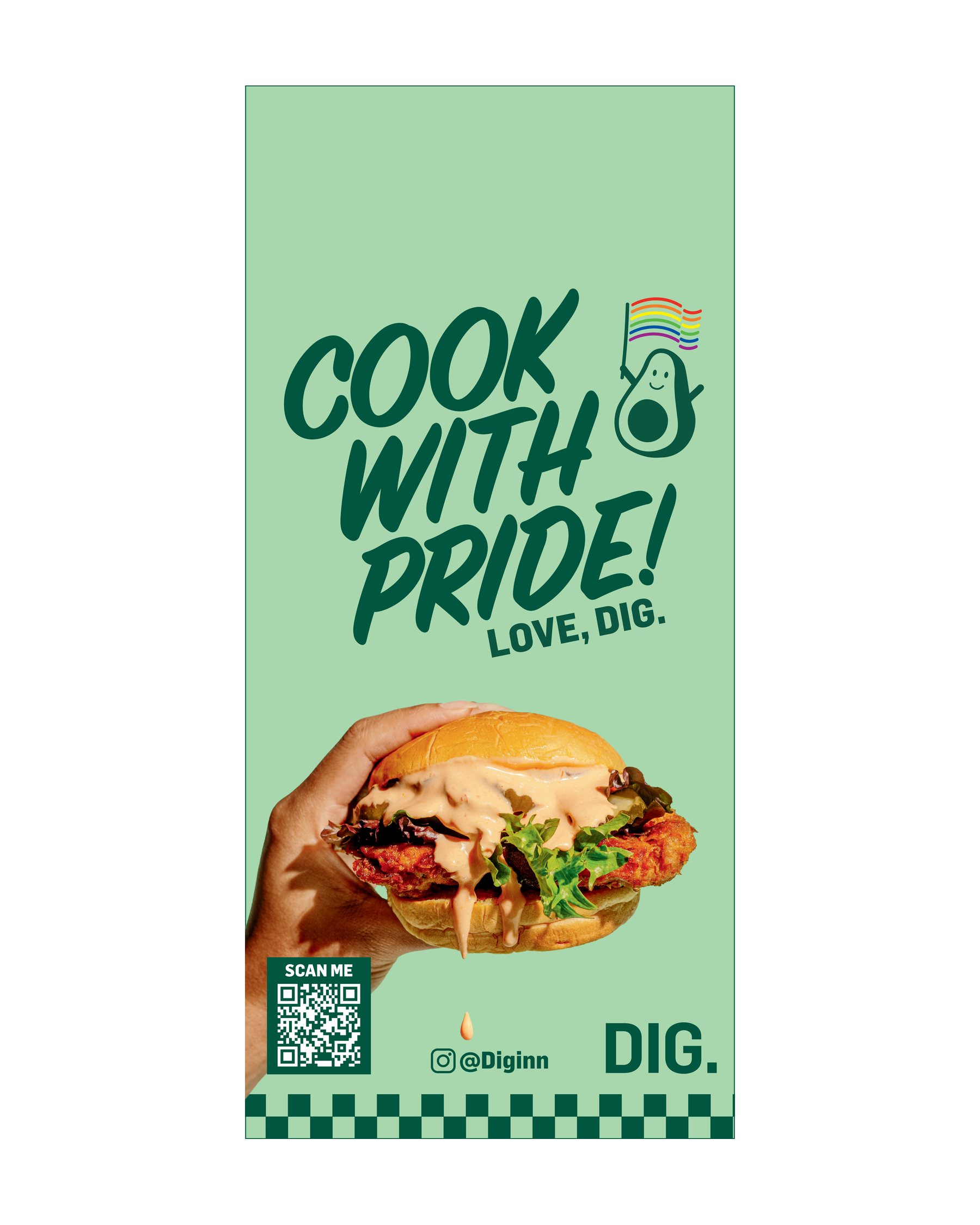 DIG Pride banner, Cook with Pride