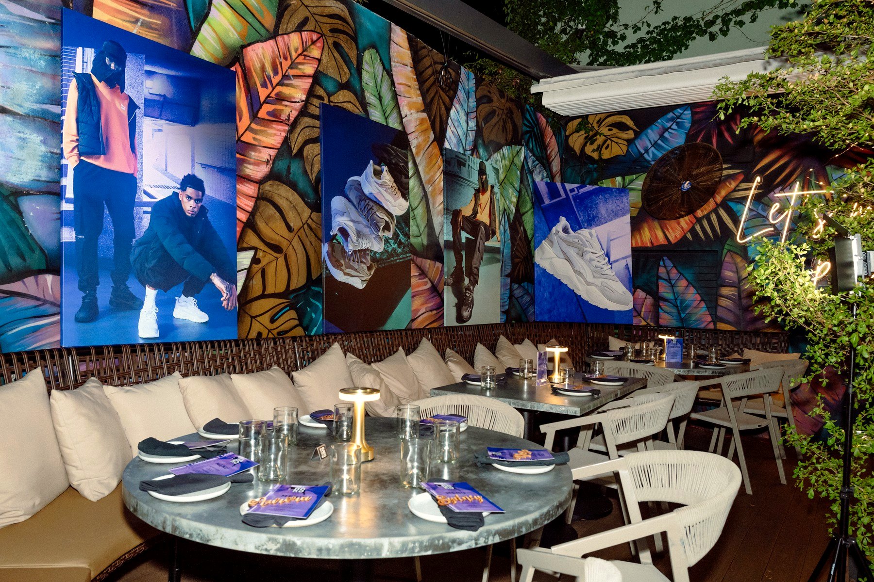 PUMA x RS dinner room at Le Chick, Miami
