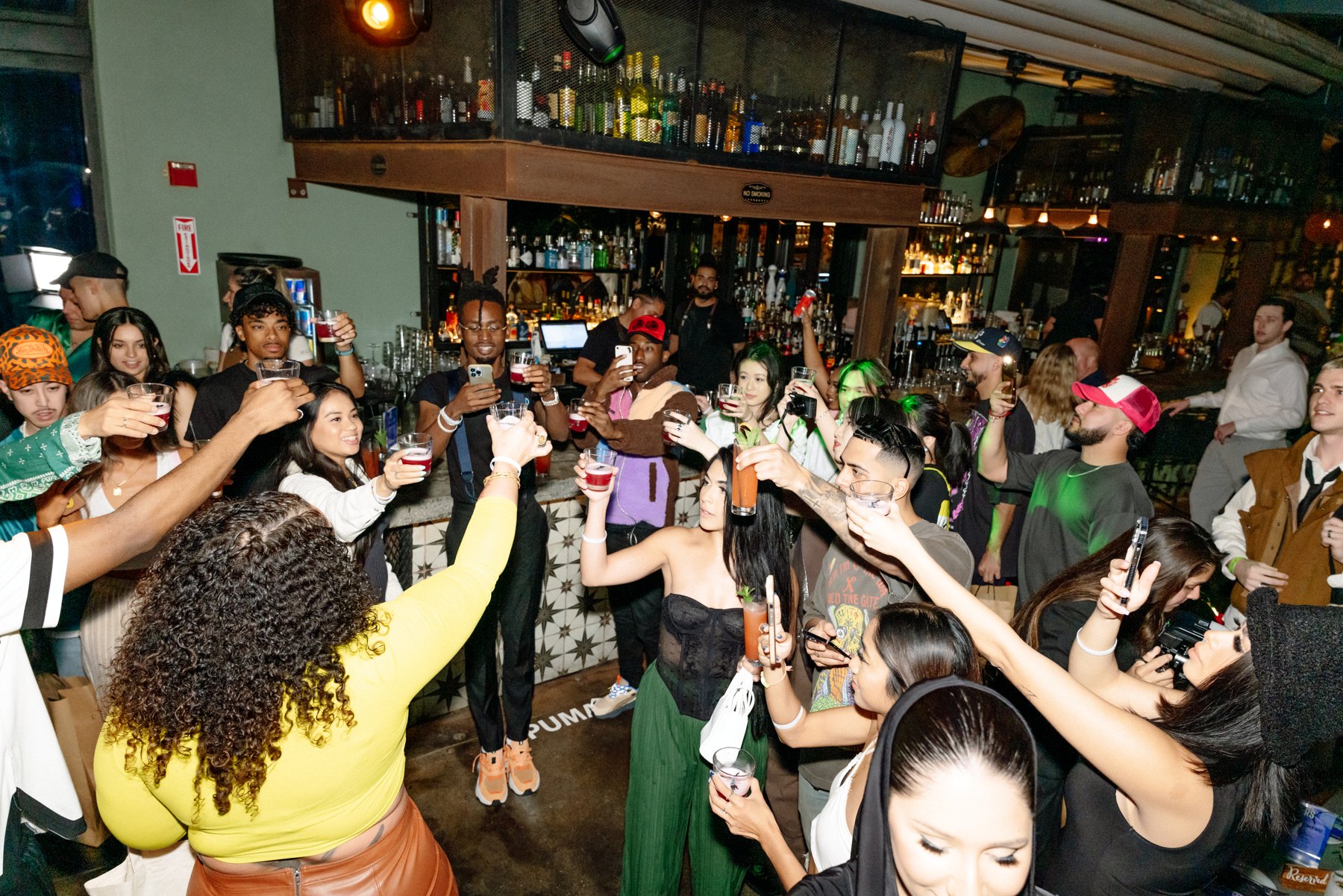 Creators toasting at the PUMA x RS dinner